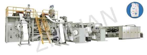 El tipo de ancho total máquina de la pretina del pañal del bebé automatizó completamente