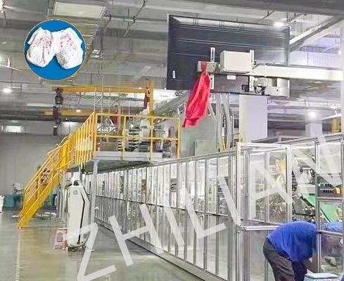 el tipo 3pcs levanta al bebé de la máquina 650pcs/min del pañal que Traning jadea la máquina